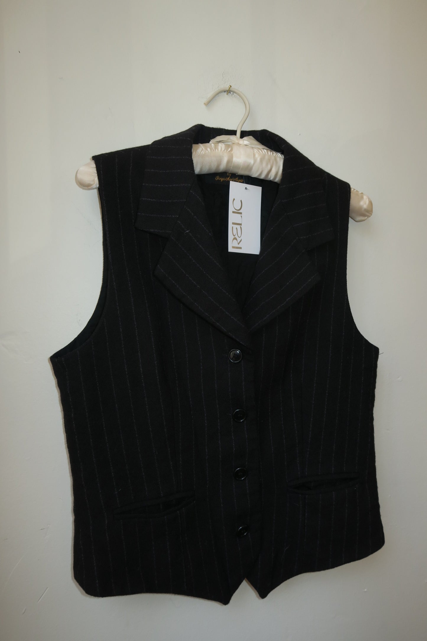 Wool Pin Stripe Vest