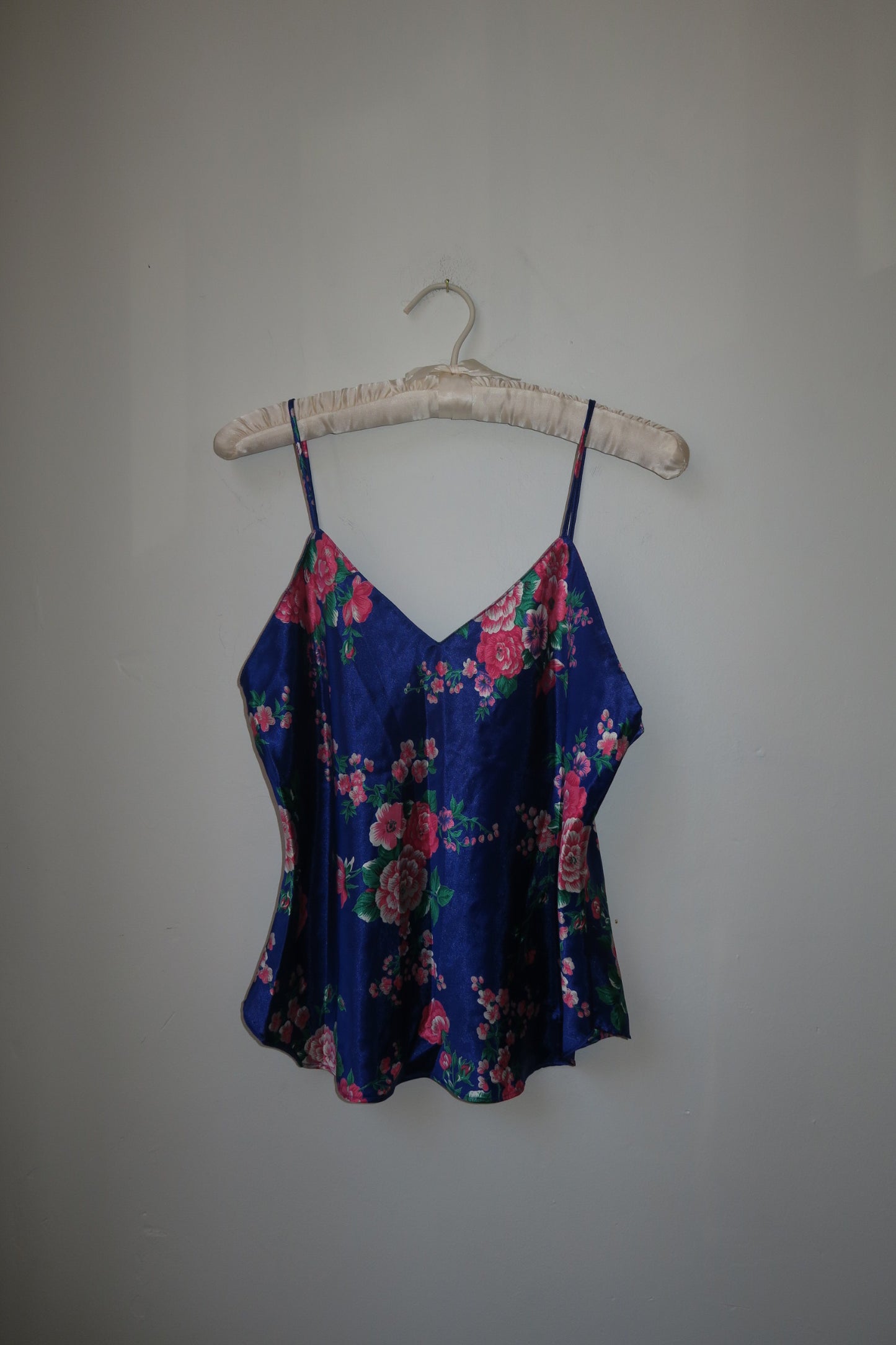 Silky Blue Floral Tank